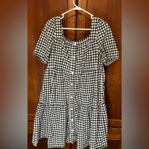 Black and White Gingham Dress